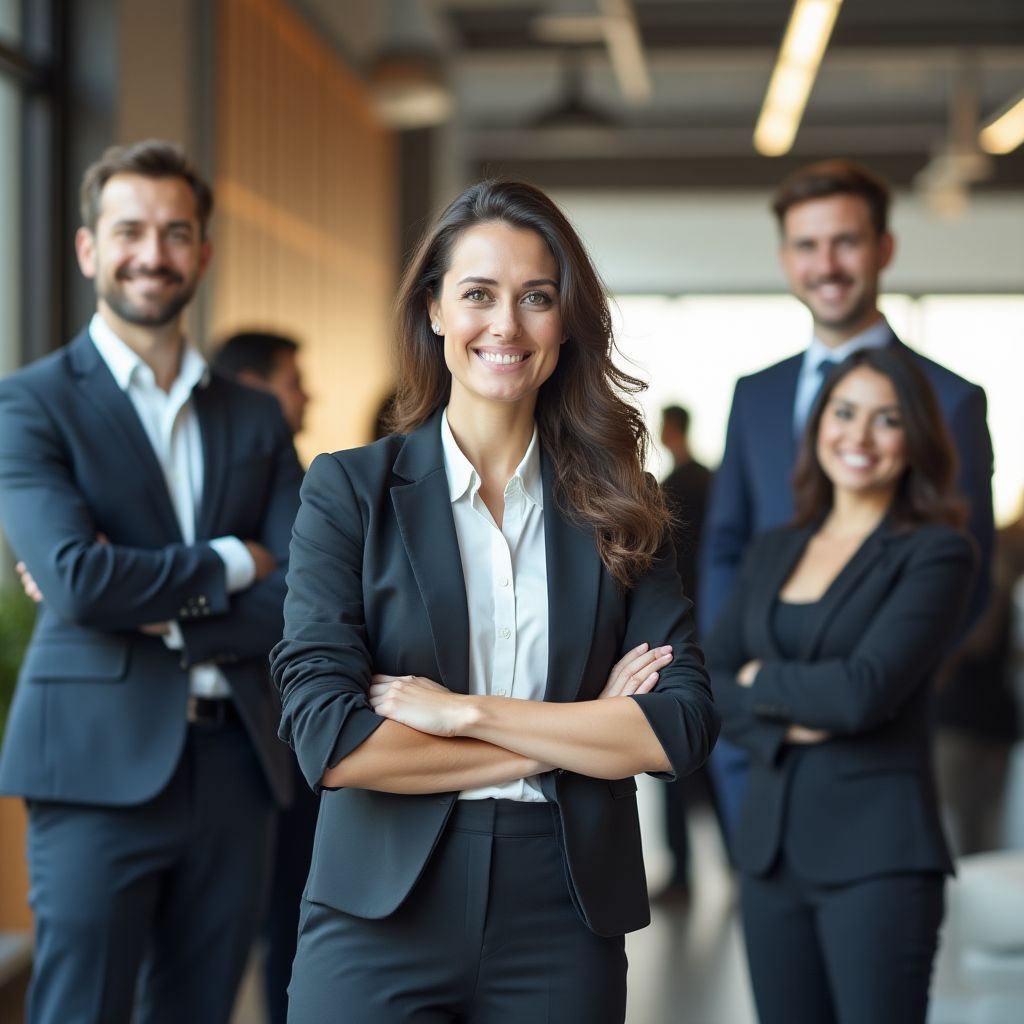 Equipo de trabajo en consultoría financiera